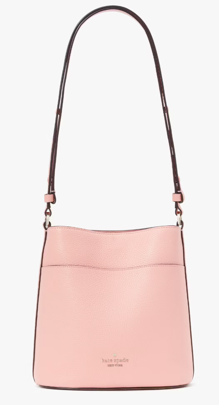 Kate Spade Leila Small Bucket Bag Peachy Rose Leather KE489 NWT $359 Retail FS