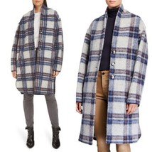 Isabel Marant Etoile Gabriel Plaid Wool Shacket Jacket Coat Women Size 3... - $444.13