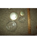 Jars cream powder trinket box vanity vintage lidded art deco 2 sizes pai... - €13,02 EUR
