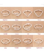 [Jewelry] Zodiac Constellation Best Friend Sterling Silver Ring Friendship Gift - $9.85