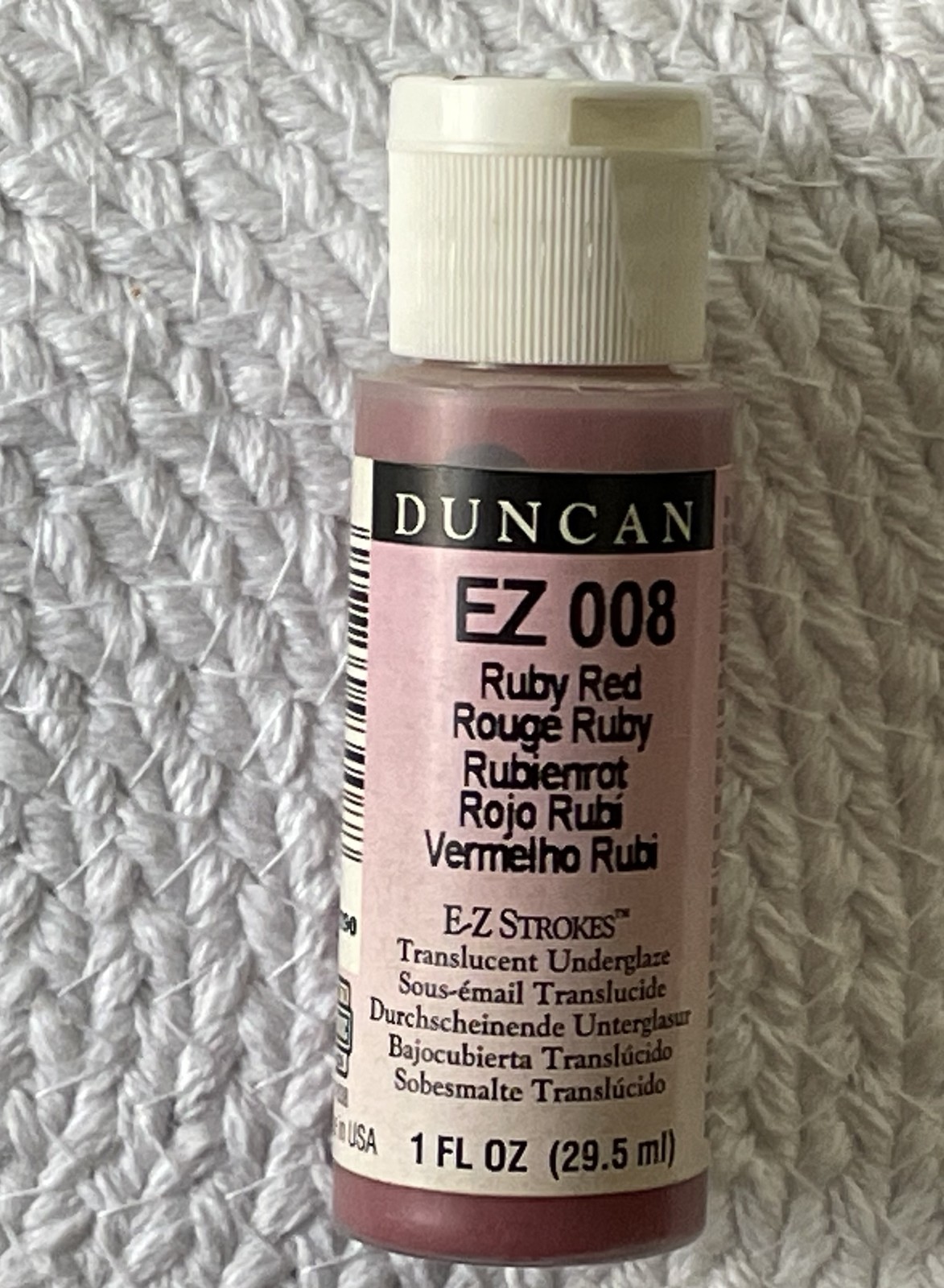 Duncan Ez 008 Ruby Red Ceramic Glaze E-Z Strokes 1oz - $2.00