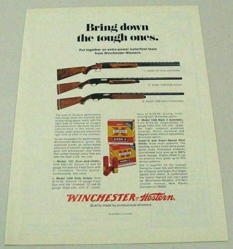 1971 Print Ad Winchester Shotguns Model 101, 1200, 1400 Mark II & Shells  - £8.45 GBP