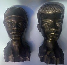 Andre Decembre - Homme et Femme - Man and Woman Vintage Wooden Sculpture... - $59.27
