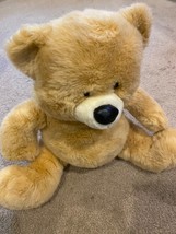 VTG Kids of America Polar Bear Plush Tan 14” Black Paws &amp; Nose Soft Cuddle Toy - £14.46 GBP