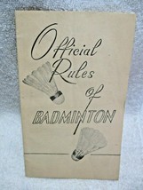 Vintage Collectible Official Rules Of Badminton Pamphlet-Birdie-Camping-Home!!! - £8.80 GBP