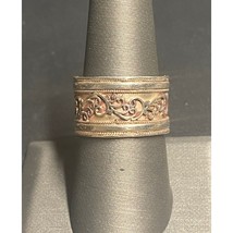 925 STERLING SILVER SCROLL DESIGN BAND RING SIZE 8 SKY - $41.18