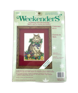 JCA Weekenders Cross Stitch Christmas Kitty 5x7 in 03324 - £23.77 GBP