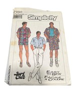 Simplicity Surf Club Mens Shirt &amp; Shorts Sewing Pattern 7990 Size A All ... - $9.60