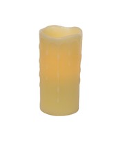LED Wax Dripping Pillar Candle (Set of 4) 3&quot;Dx6&quot;H Wax/Plastic - 2 C Batt... - £53.71 GBP