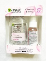 Garnier SkinActive Cleanse &amp; Prep On the Go Micellar Cleansing Water/Fac... - £8.75 GBP