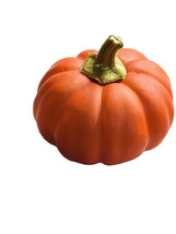 H For Happy Plastic Style Mini Pumpkin/Harvest Tabletop 3 Inches Tall-Halloween - £8.66 GBP