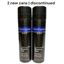 2 Neutrogena MEN RAZOR DEFENSE Shave Gel For Sensitive Skin 7oz Discontinued - £41.71 GBP