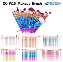 20 PCS Eyeshadow Foundation Powder Blending Eyebrow Lip Makeup Brush SET - £4.82 GBP