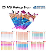 20 PCS Eyeshadow Foundation Powder Blending Eyebrow Lip Makeup Brush SET - $8.19 CAD