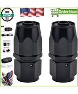 2PCS 6AN Black Swivel Hose Fittings for Easy Assembly – Aluminum Alloy - $43.35 CAD