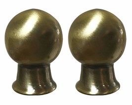 Royal Designs, Inc. Top Rounded Oval Finial, Brushed Nickel Finish - Set of 2 - $32.62