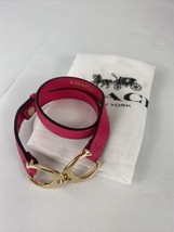Coach Bracelet Twin Charm Double Wrap Signature Pink Leather 99792 J1 - £48.93 GBP