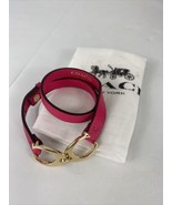 Coach Bracelet Twin Charm Double Wrap Signature Pink Leather 99792 J1 - £49.07 GBP
