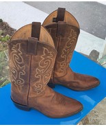 Justin Buck Bay Apache Cowboy Boots Style 2253 Brown Leather Men&#39;s Size ... - $74.25