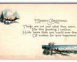 Merry Christmas Winter Cabin Scenes DB Postcard U27 - $2.92