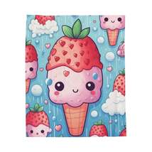 Kawaii Strawberry Sundae Cone - Traditional Japanese Anime Dessert Delig... - $39.53+