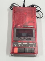 VINTAGE Califone 1500AV-ST Translucent Red Audio Cassette Recorder - £27.12 GBP
