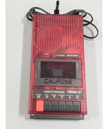 VINTAGE Califone 1500AV-ST Translucent Red Audio Cassette Recorder - £27.23 GBP