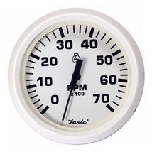 Faria Dress White 4&quot; Tachometer - 7000 RPM (Gas) (All Outboards) [33104] - £67.71 GBP