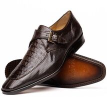 Genuine caiman crocodile and lizard Shoes Toluca Brown image 3