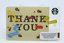 Starbucks Coffee 2012 Gift Card Thank You Gracias Merci Arigatou Zero Ba... - £8.68 GBP