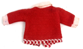 Vintage Patty Duke Horsman Doll Clothes Sweater Jacket Red White for 12&quot; - £26.37 GBP