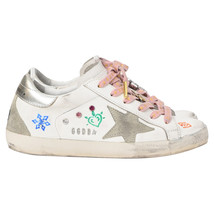 Golden Goose Superstar With Charms Low-Top Sneakers In Leather Women Wh Size 36 - $394.25