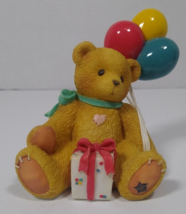 Cherished Teddies Bear 1996 Nina Event Figurine Beary Happy Wishes Balloons Gift - £7.80 GBP