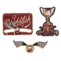 Harry Potter Quidditch Game Enamel Metal Lapel Pin Set of 3 NEW UNUSED - £13.69 GBP