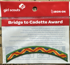Girl Scouts Bridge To Cadet Te Award Iron Badge Free Shipping - £6.33 GBP