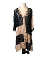 Vintage Champagne Collection Lace Cardigan Tunic Style Button Down Black... - €24,72 EUR