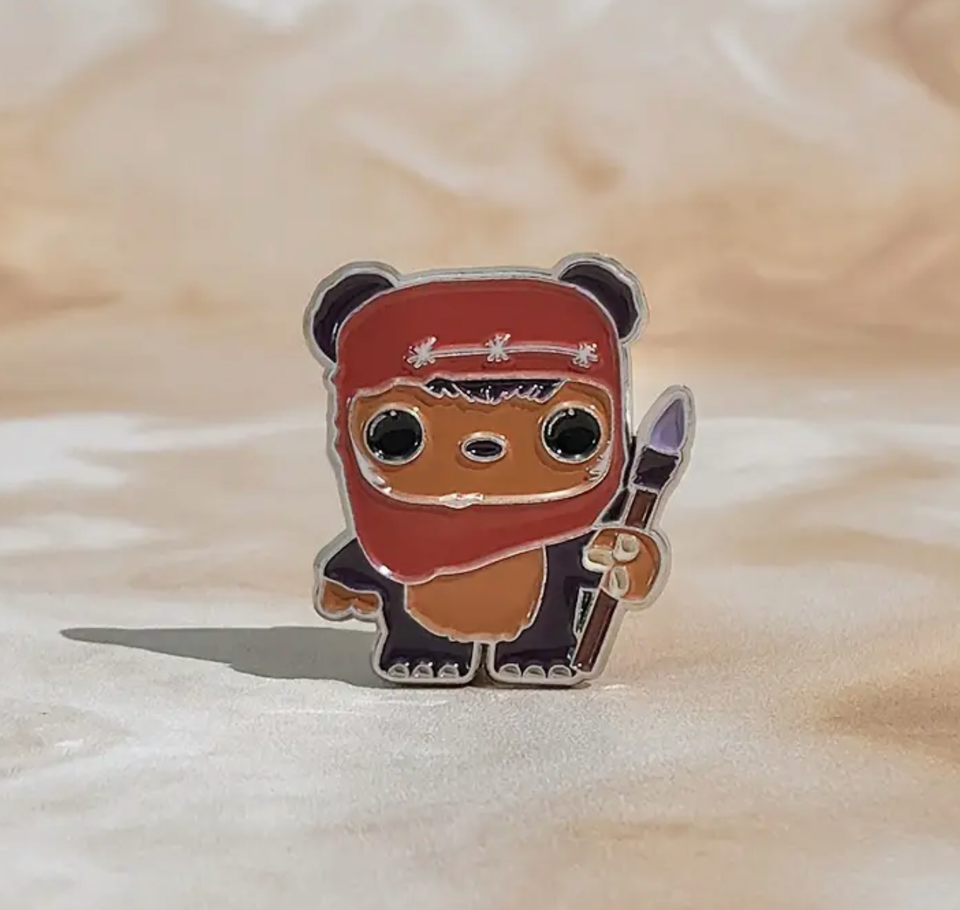 80s STAR WARS EWOK Enamel Pin ☆ Return of the Jedi! Fantasy Cosplay WICK... - $9.00