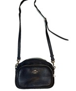 COACH Midnight Blue Court Crossbody w/Ruching Nylon &amp; Leather Classic Ha... - €52,36 EUR
