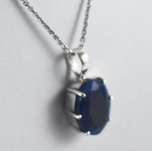 925 Sterling Solid Silver Sapphire Gemstone Handmade Pendant Women Gift PS-2520 - £24.92 GBP
