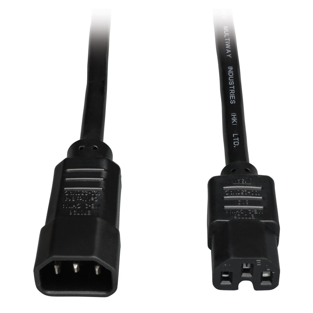 Tripp Lite 3ft Heavy Duty Computer Power Extension Cord 15A, 14 AWG, C14... - $26.95+