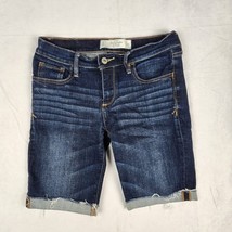 Abercrombie &amp; Fitch Shorts Womens Size 4 Perfect Stretch Bermuda Blue Denim - €21,10 EUR