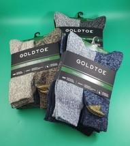 3x Goldtoe Edition Casual 6 Pack Men&#39;s Crew Socks 6-12.5 Shoe Size 18 TOTAL PAIR - £21.39 GBP