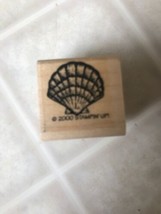 Fan Sea Shell Beach Ocean Stampin&#39; Up 2000 Wood Rubber Stamp - £6.77 GBP