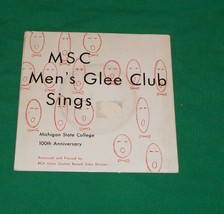 1980 Michigan State College Glee Club Rca 45 Vinyl Record Album Spartan 100 Year - £36.99 GBP