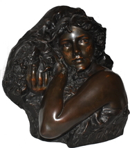 Large Early 20th Century Sculpture Bust FLOREAL by Richard Aurili (1834-1914) - £419.66 GBP