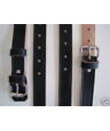 PORSCHE 356 BLACK Leather Luggage Belts Straps Interior Rear Back Seat Suitcase - $159.00