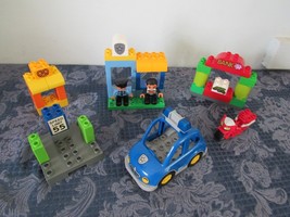 Lego Duplo Police Set Car Motorcycle  Bank Prison Cell Station Extra - $19.79