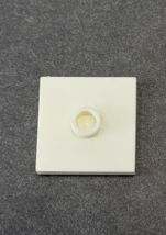 1- Lego White Plate, Modified 2 x 2 with Groove jumper 23893 - $0.98