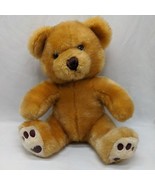Vintage Golden Brown Fluffy Teddy Bear Stuffed Animal Plush 12&quot;  - $18.71