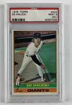 1976 Topps Ed Halicki #423 Giants PSA 9 (OC) - MINT - POP 62 - £19.83 GBP
